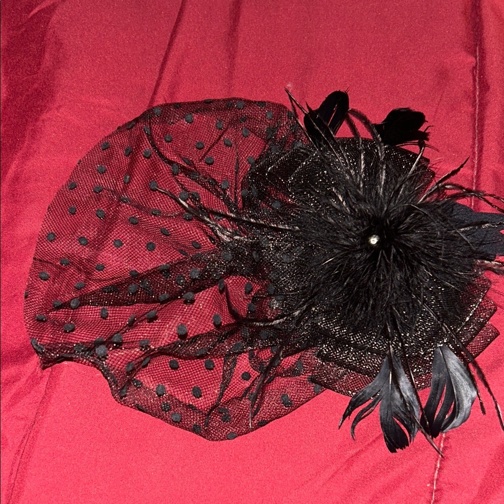 Elegant Black Feathered Fascinator